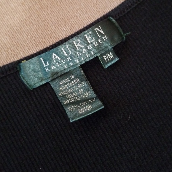 3 FOR $15 Ralph Lauren Ribbed Tank w Lace V Neck - Picture 3 of 4